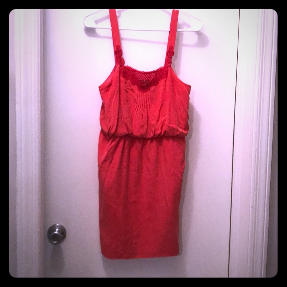 Red Silk Tibi dress